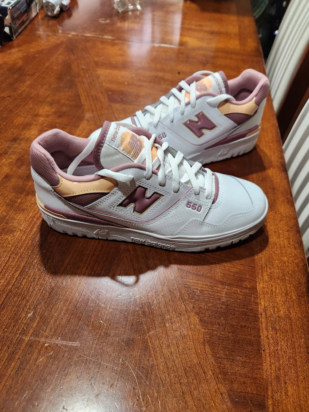 New Balance 550 Women's White Pink Lavender Sneakers